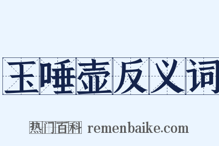 玉唾壶反义词是什么意思的图片
